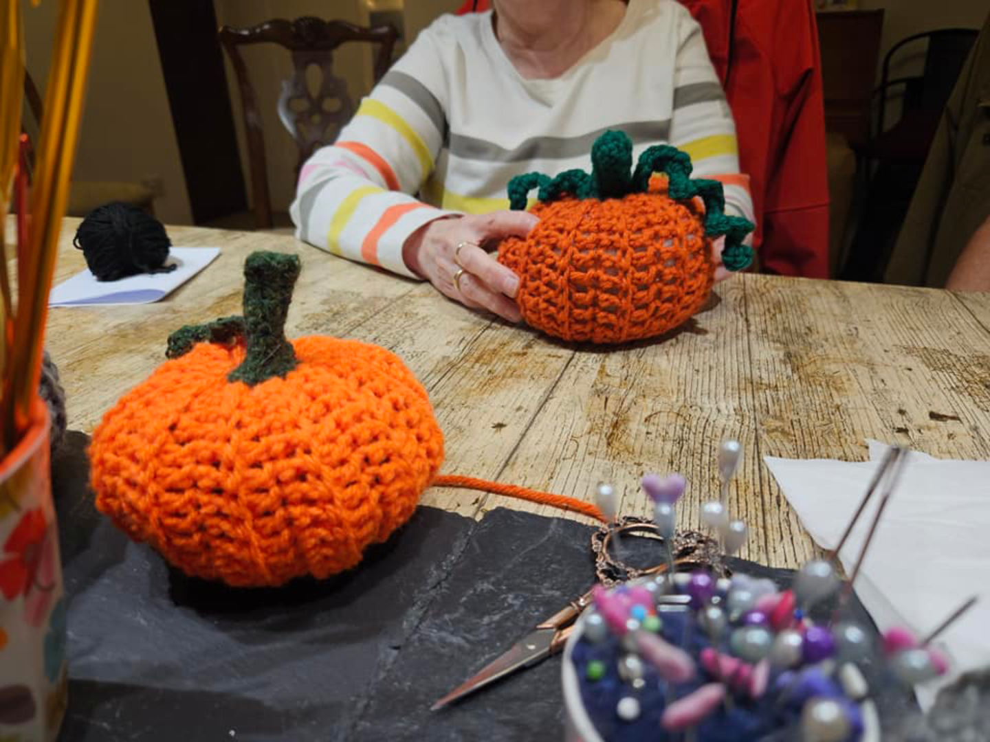 Pumpkin-crocheting