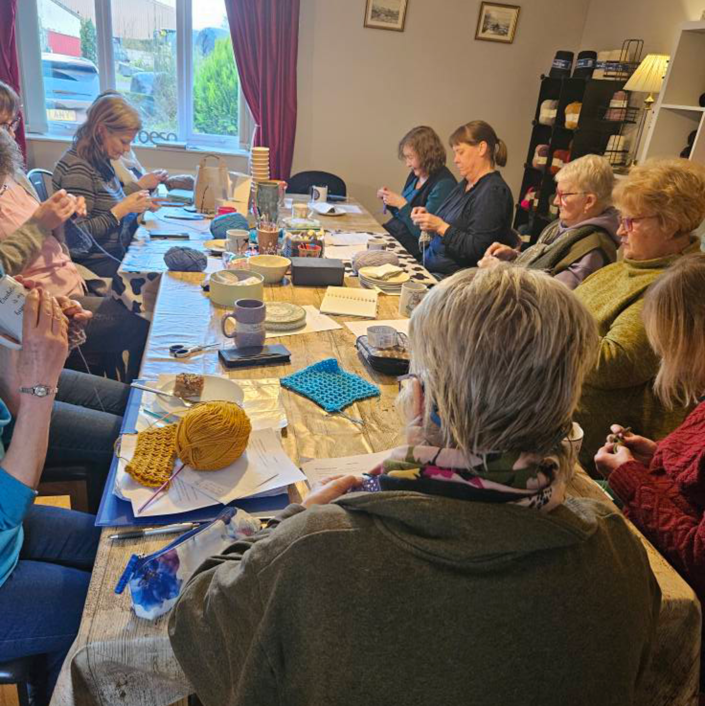 Around the table with the students
